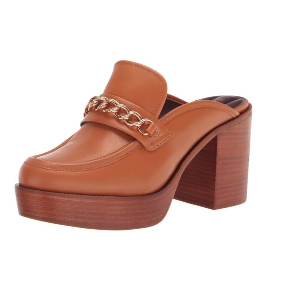 Franco Sarto Women's L-katraclog Mules Caramel Light Brown Size 8.5
